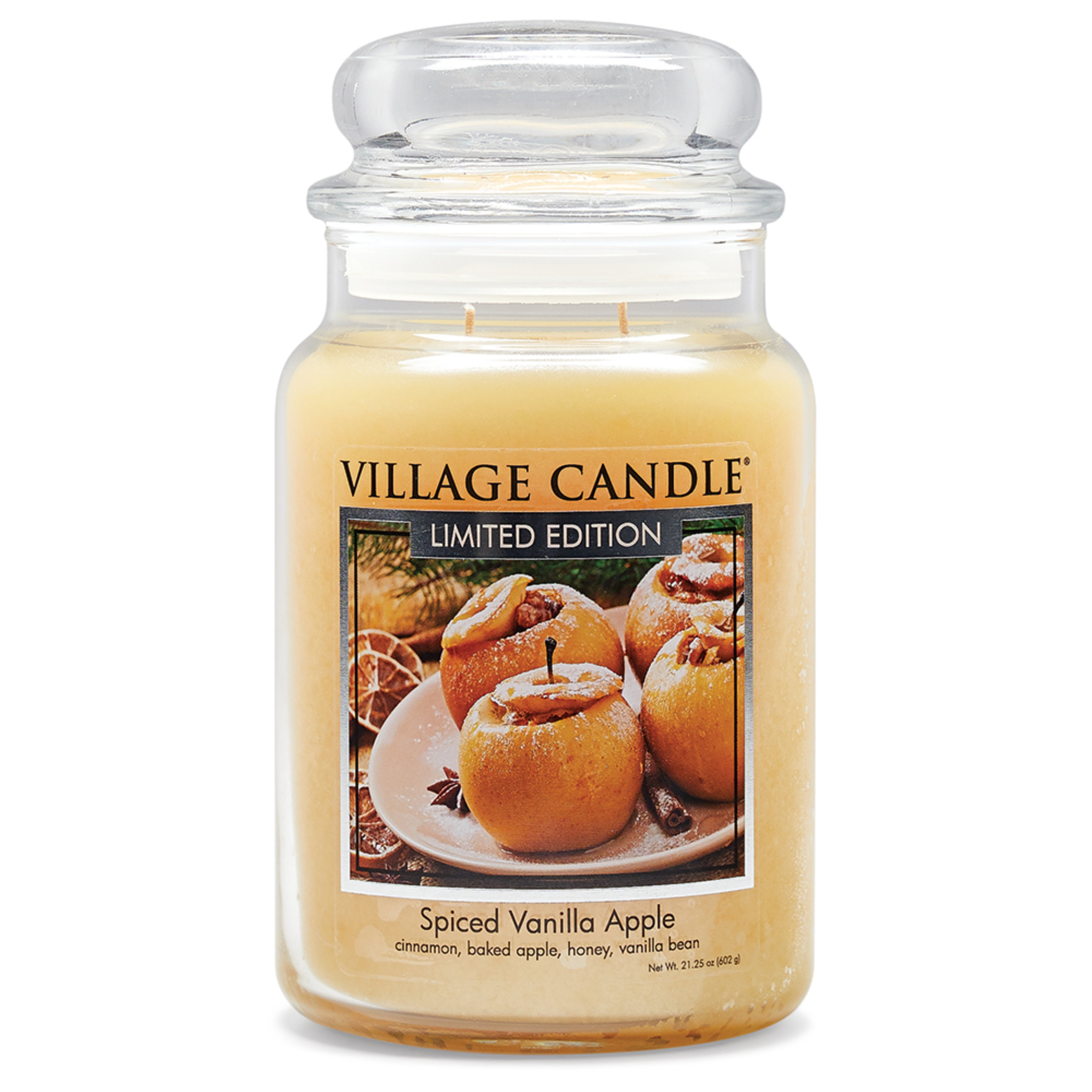 Village Candle Winter Clementine Large Apothecary Jar, Scented Candle,  21.25 oz.